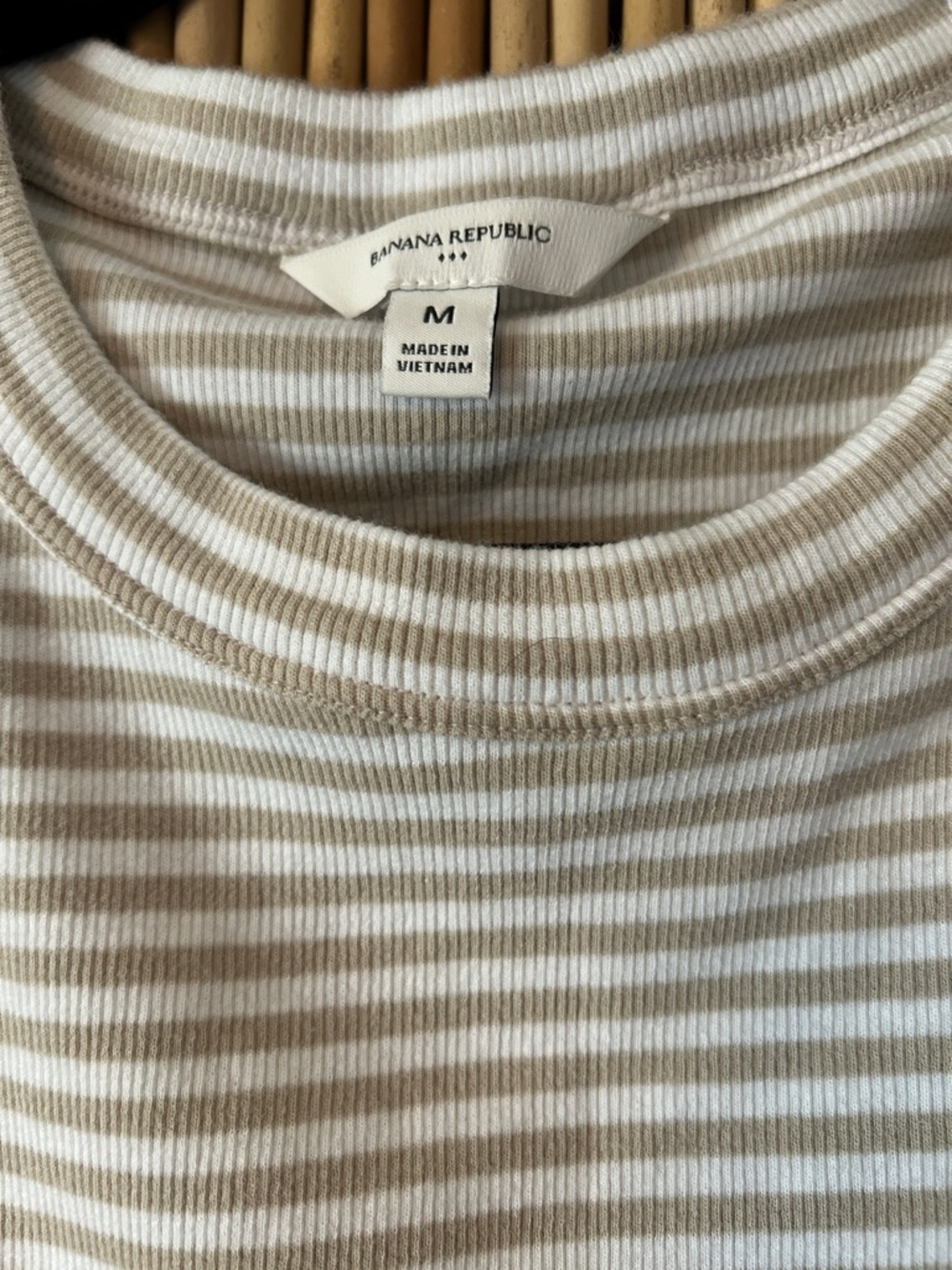 Striped Tank Top - Neutral Beige & White - Picture 2 of 3